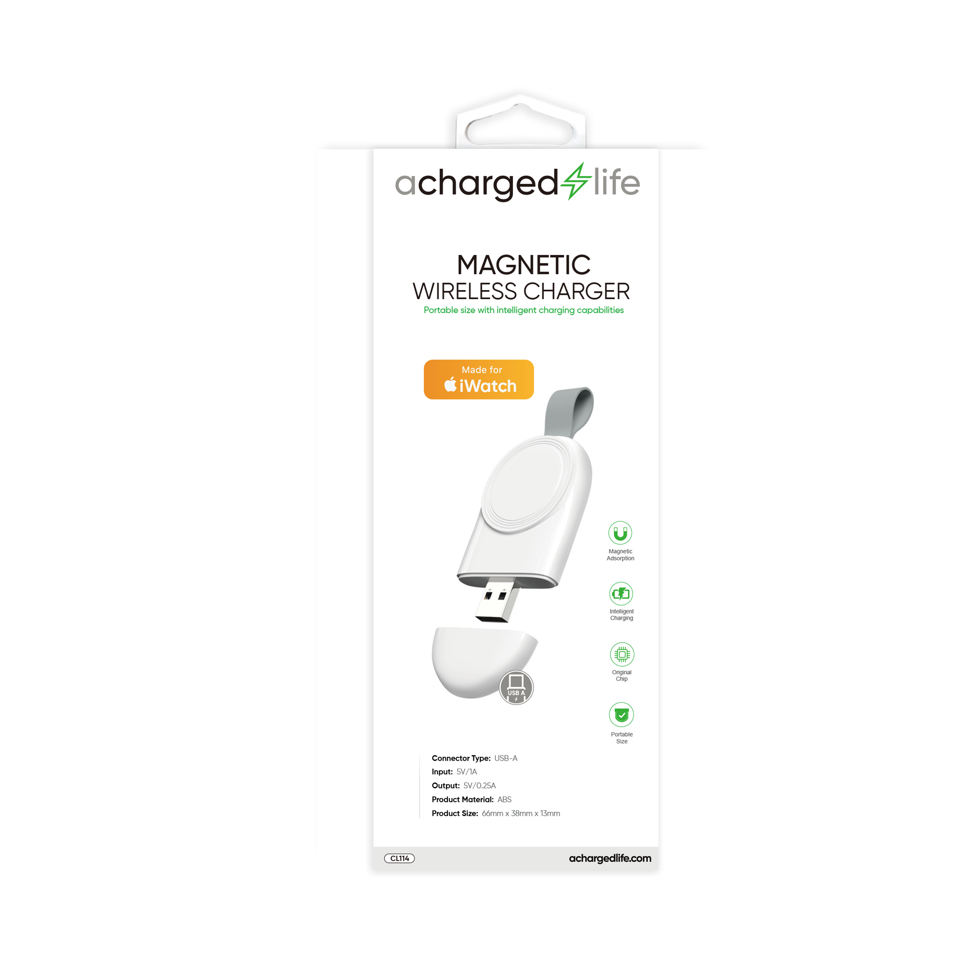 CL114 - A Charged Life iWatch Charging Cable/Adapter