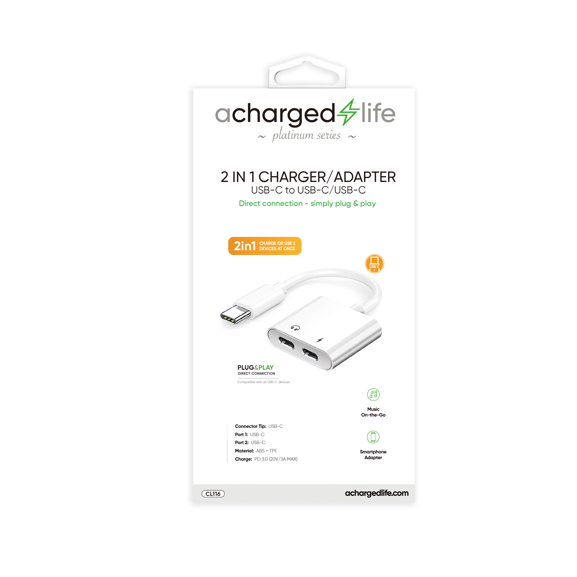 Adapter Audio USB-C to USB-C & USB-C