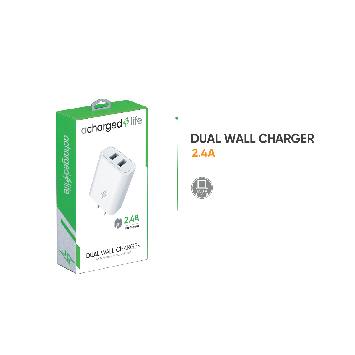 Wall Charger Dual 2.4A White