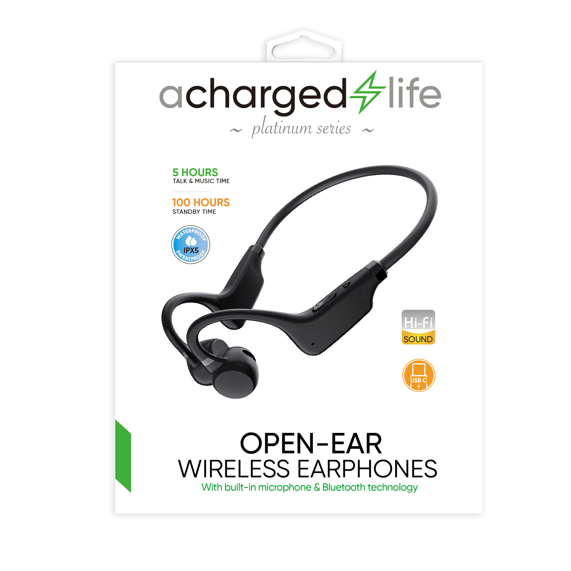 CL311 - A Charged Life Waterproof Wireless Bluetooth (Bone Conducting) IPX5