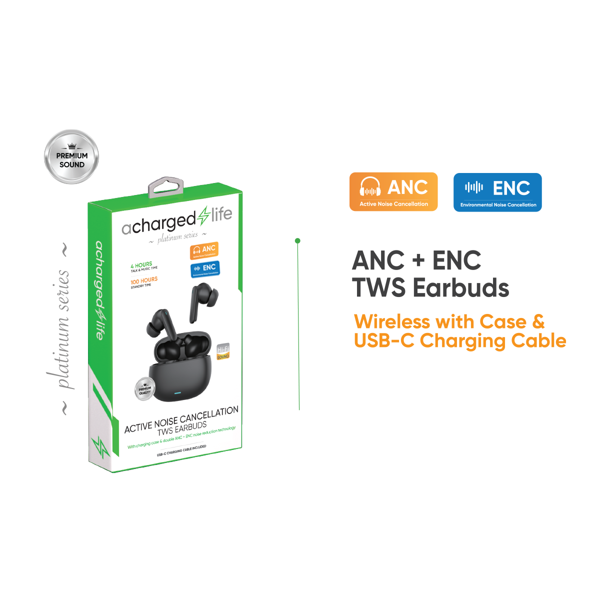 CL312 - A Charged Life TWS Earbuds ANC + ENC (Jerry 7006 chip)