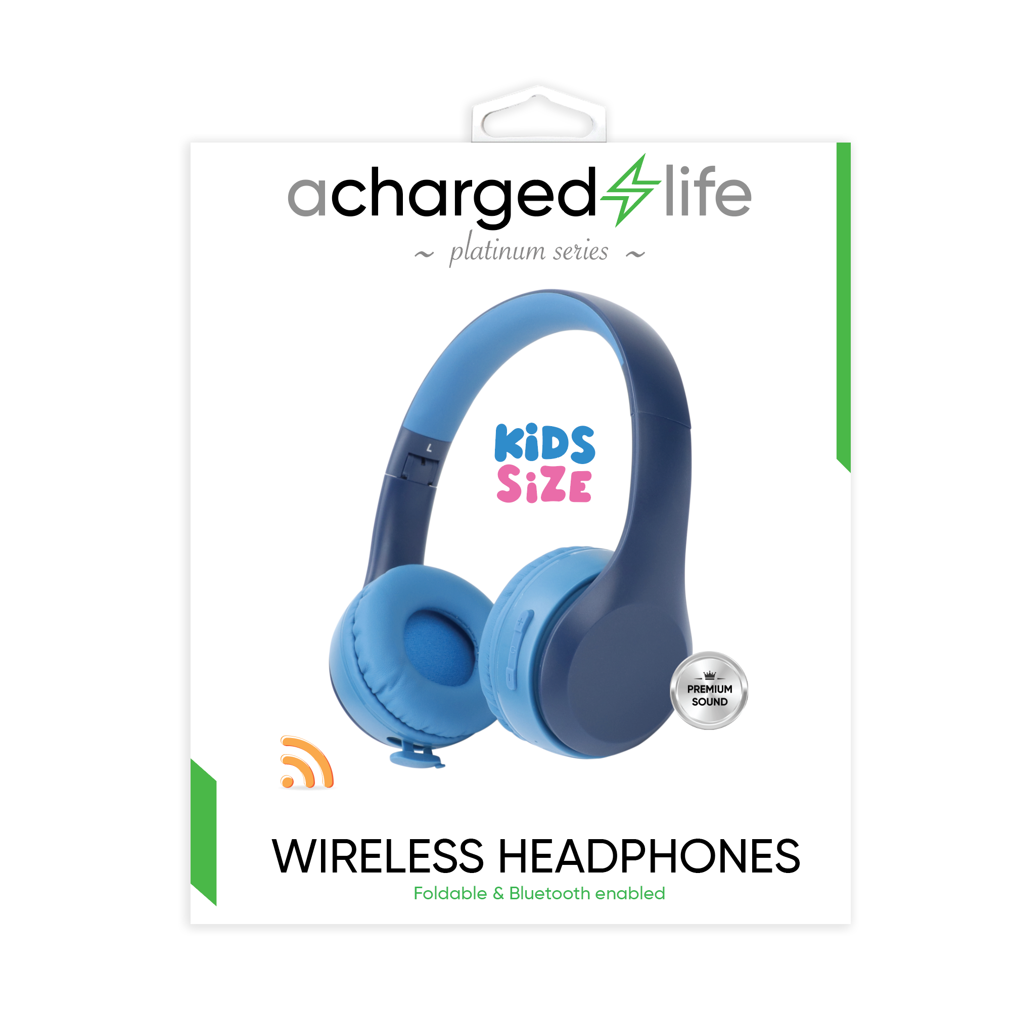 CL315 - A Charged Life Headphones Stereo Wireless Kids - Blue