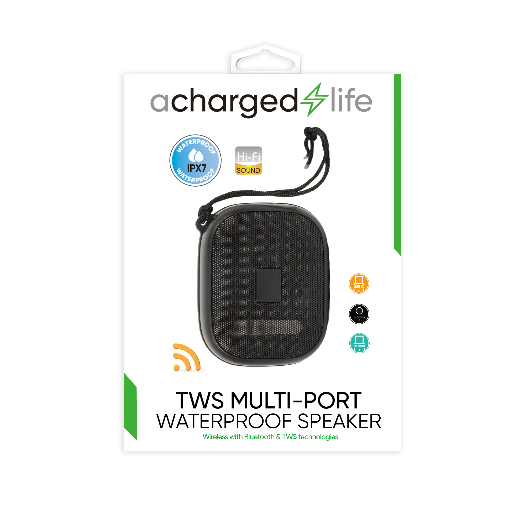 CL411 - A Charged Life Speaker Rectangle IPX7