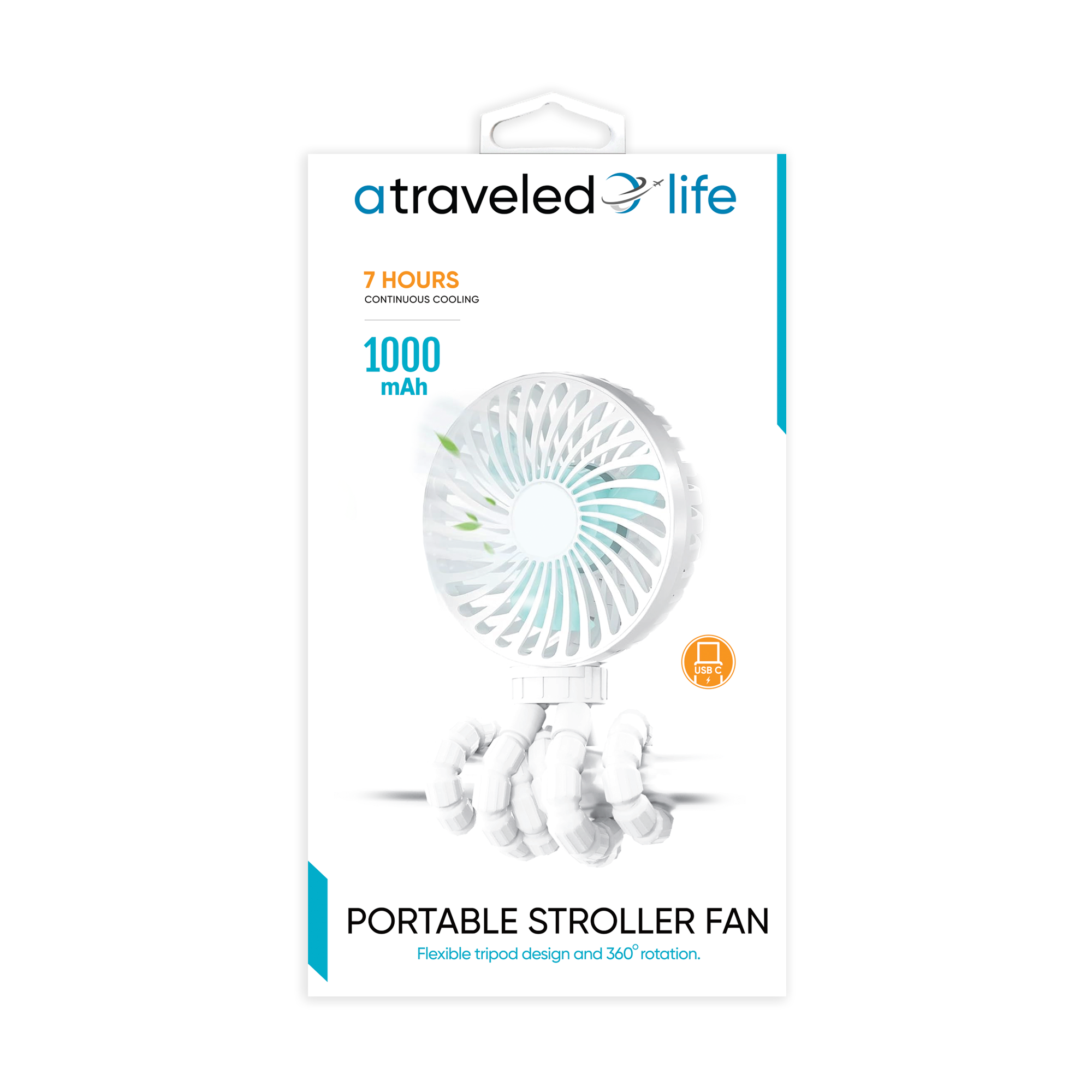 CL910 - A Traveled Life Fan Stroller White