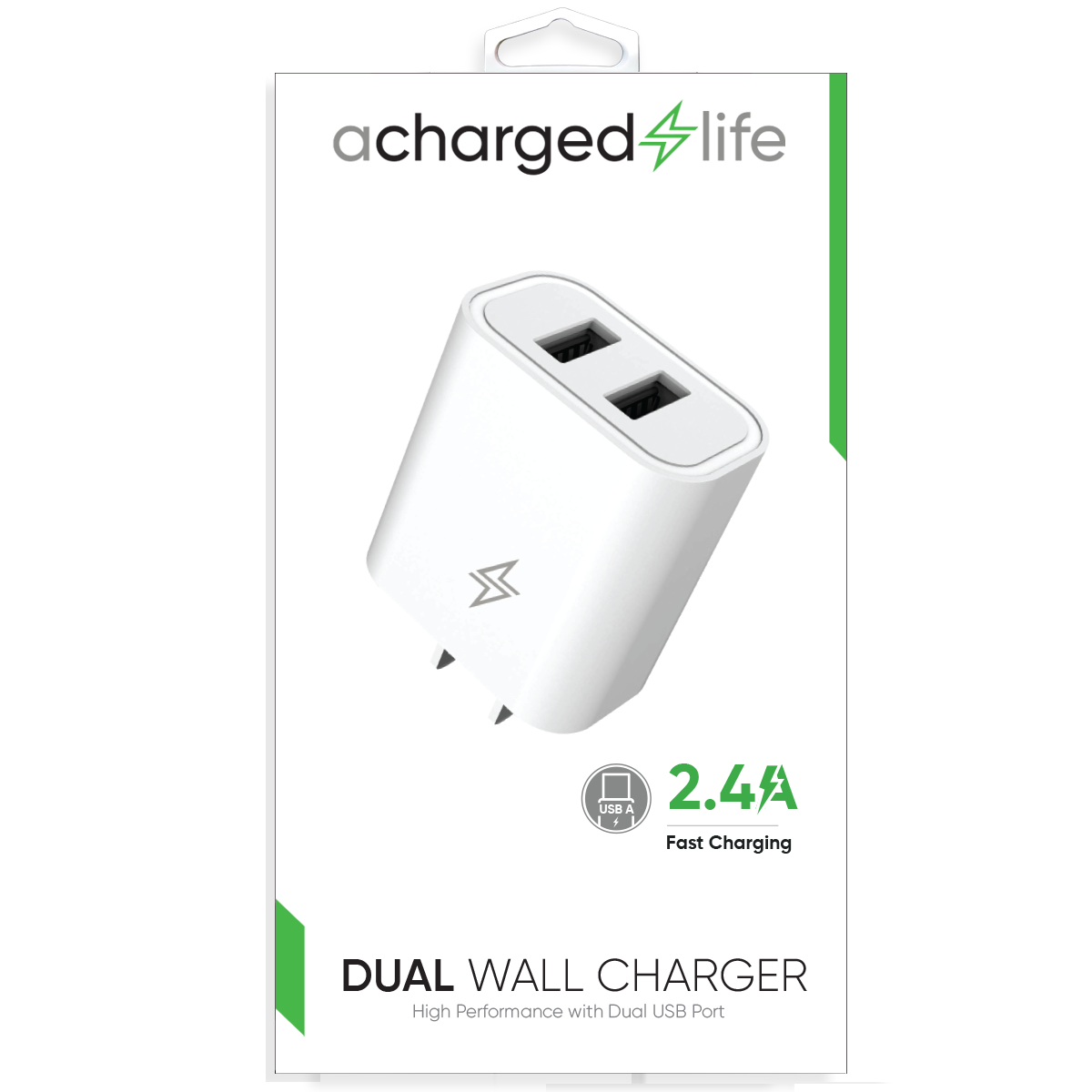 CL206 - High-Performance Dual Wall Charger 2.4A White