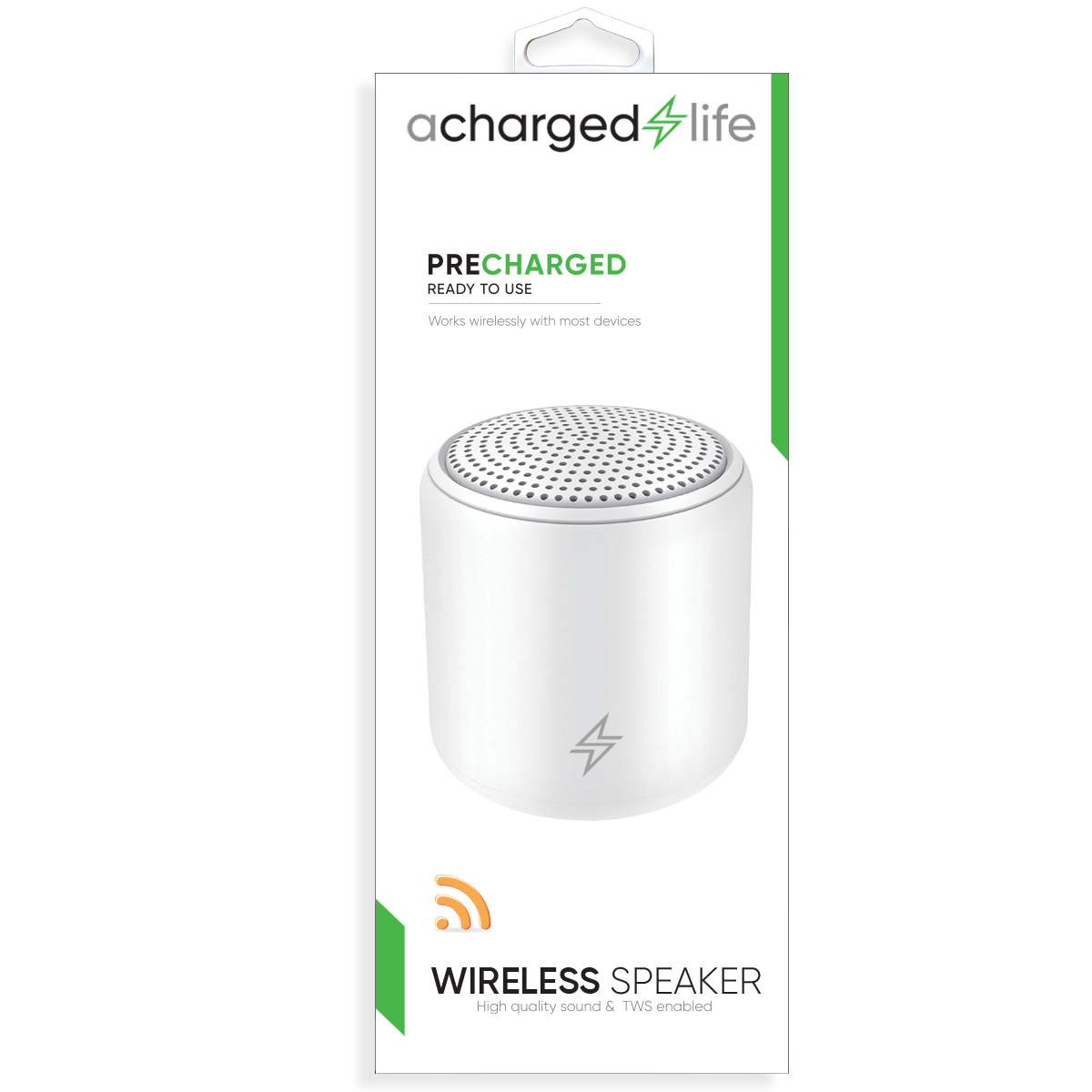 CL401 - TWS Bluetooth Speaker White - Pre-Charged & BlueTooth Enabled