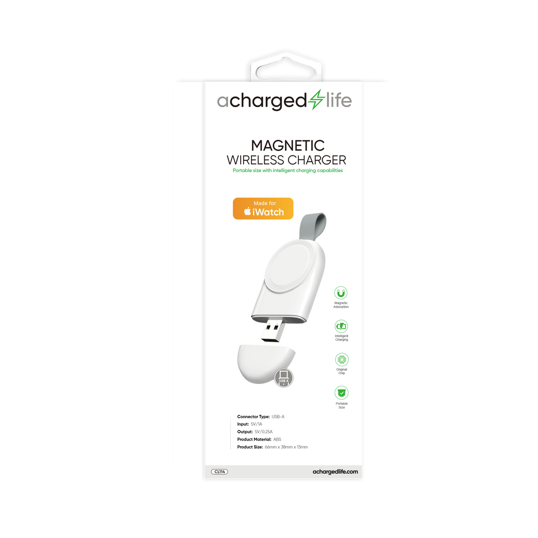 CL114 - A Charged Life iWatch Charging Cable/Adapter