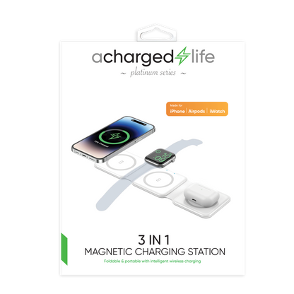 CL210 - A Charged Life iPhone, iWatch, EarPods Tri-fold Charger