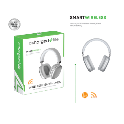 CL303 - A Charged Life Headphones Stereo Wireless - Grey