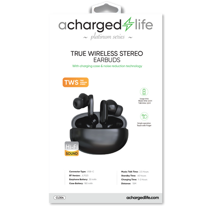 CL304 - A Charged Life TWS Mini Earbud - Black