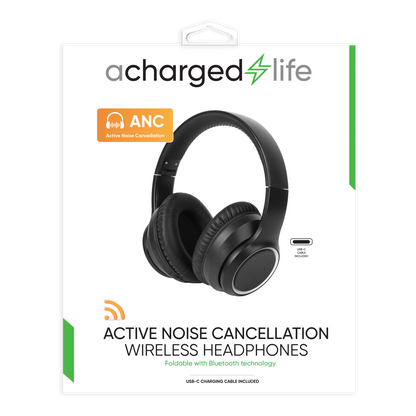 CL310 - A Charged Life Headphones Stereo Wireless - Black ANC (Bose Type)