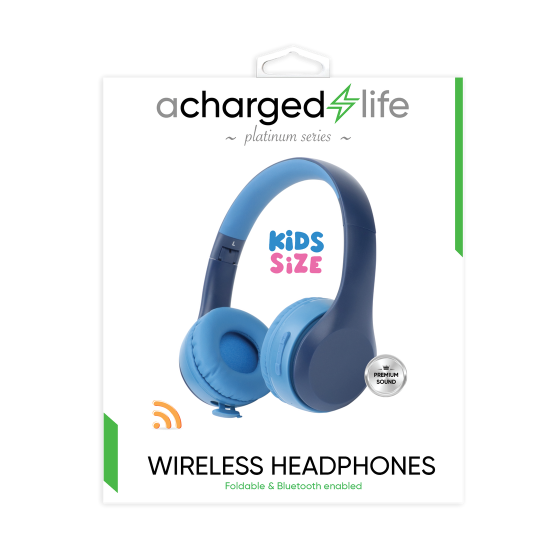 CL315 - A Charged Life Headphones Stereo Wireless Kids - Blue
