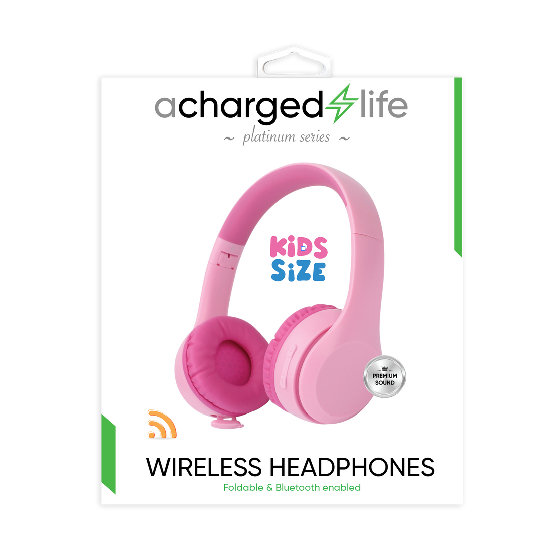 CL316 - A Charged Life Headphones Stereo Wireless Kids - Pink