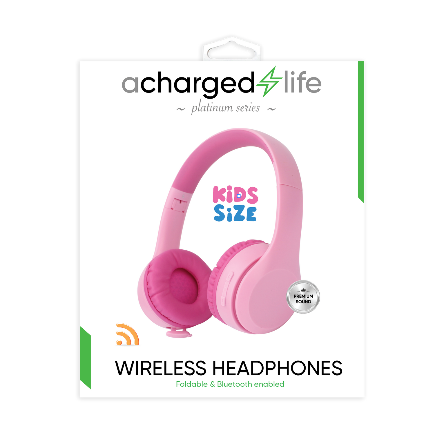 CL316 - A Charged Life Headphones Stereo Wireless Kids - Pink