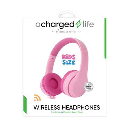 CL316 - A Charged Life Headphones Stereo Wireless Kids - Pink