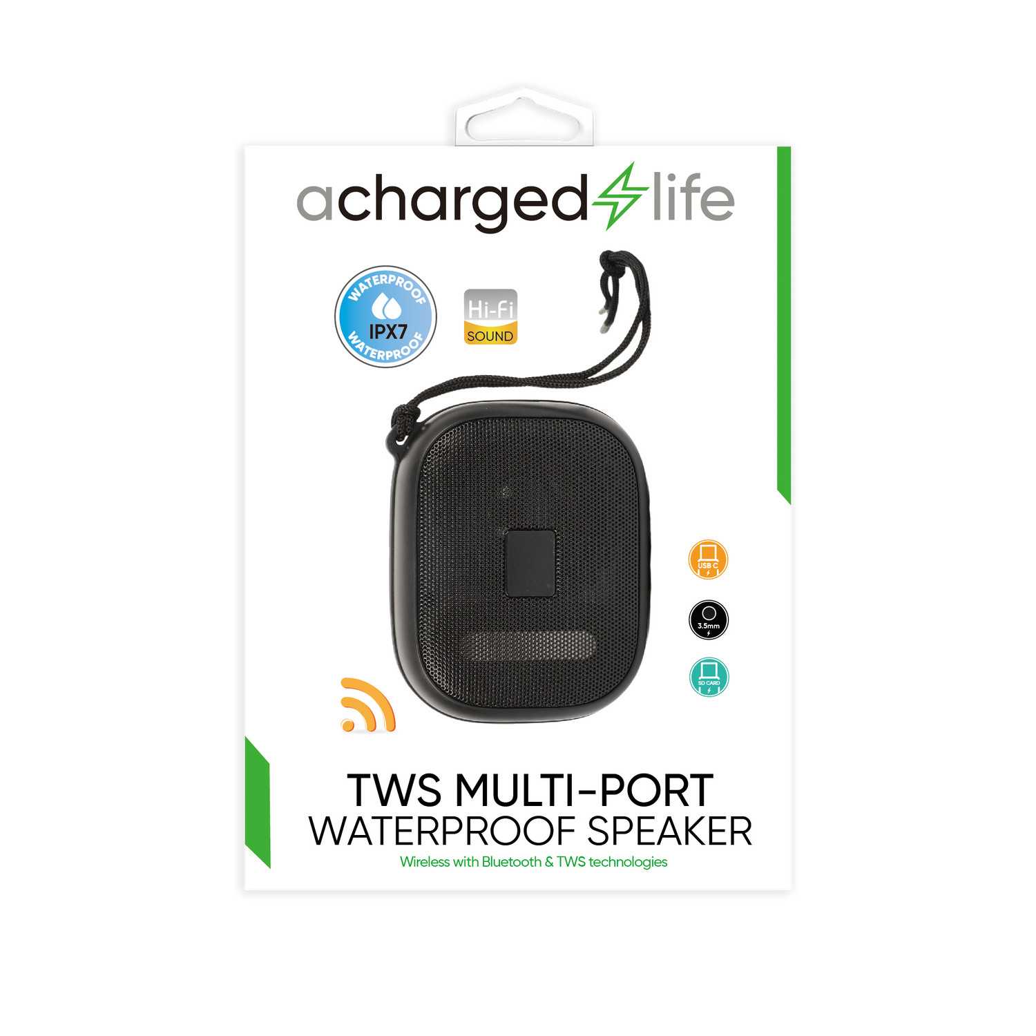 CL411 - A Charged Life Speaker Rectangle IPX7