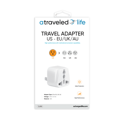 CL810 - A Traveled Life US to EU/UK/AU Plug