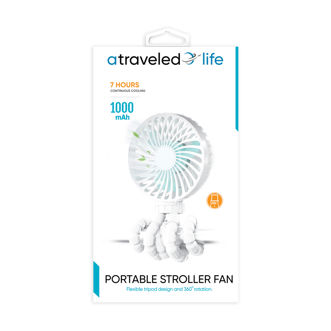 CL910 - A Traveled Life Fan Stroller White