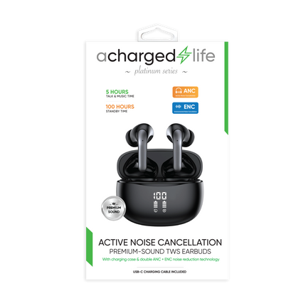 CL313 - A Charged Life TWS Earbuds Premium Sound ANC + ENC