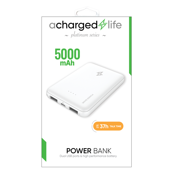 Power Bank 5000mAh Ultra-Thin White – A Charged Life