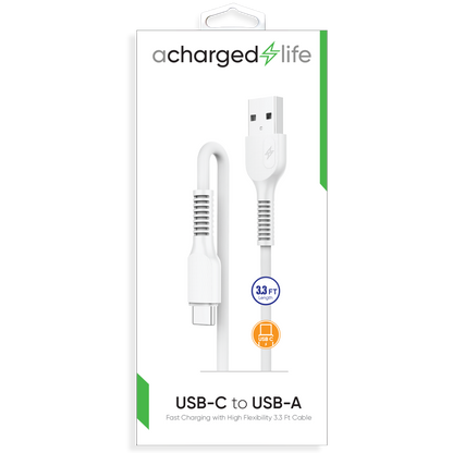 CL109 - Fast Charging Cable USB-C 3.3Ft White
