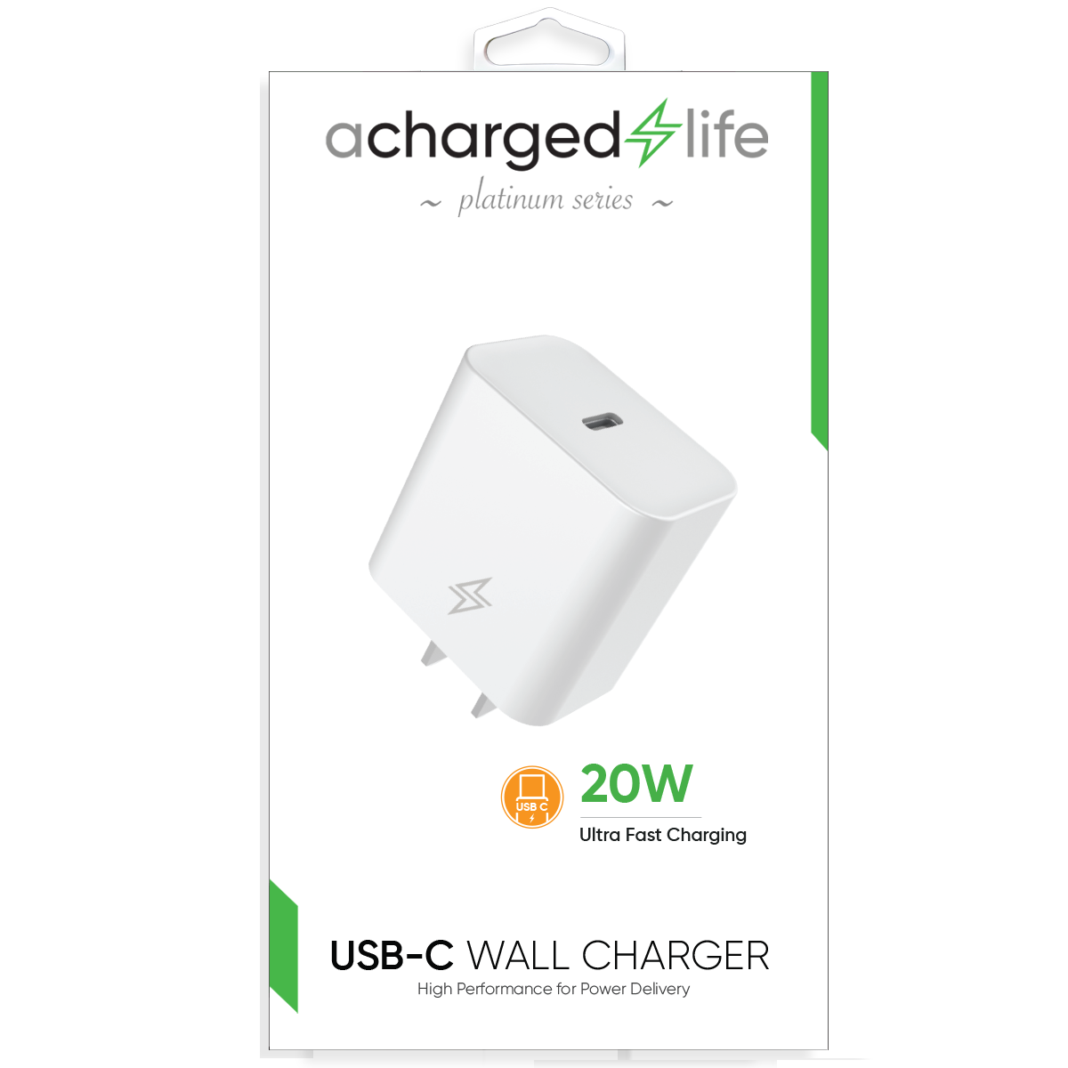 CL202 - Wall Charger 20W Single USB-C Port White