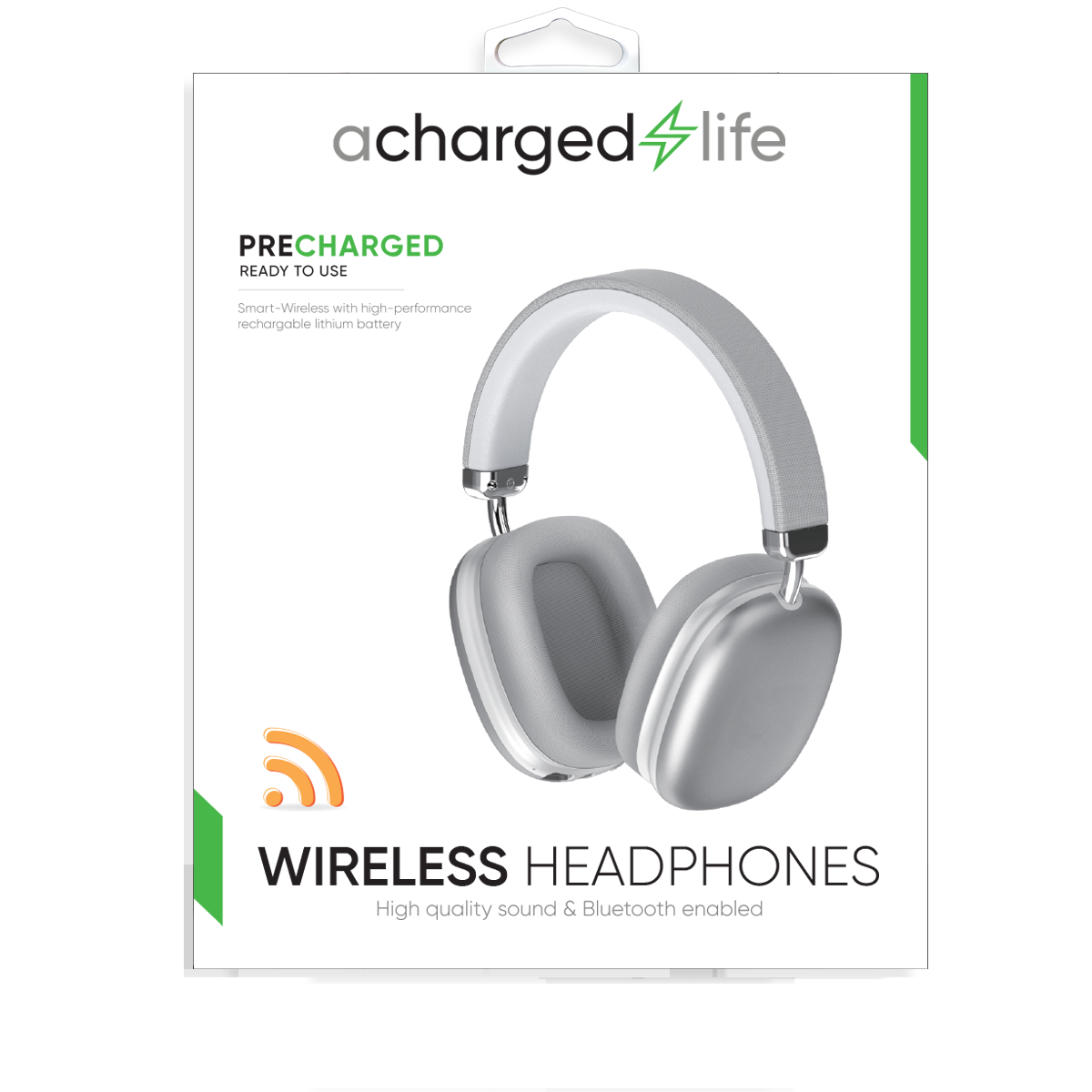 CL303 - Smart-Wireless Headphones Grey - Pre-Charged &amp; BlueTooth Enabled